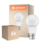 Confezione Multipack 6x Ledvance Performance LED Bulbo B22d Pera Ghiaccio 8.5W 806lm - 827 Bianco Molto Caldo | Sostitua 60W