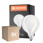 Confezione Multipack 6x Ledvance Classic LED Star LED E27 Globe Ghiaccio 11W 1521lm - 827 Bianco Molto Caldo | Dimmerabile - Sostitutiva 100W