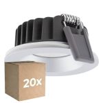 Confezione Multipack 20x Ledvance Faretti LED Air Fix Aluminium Argento 6W 510lm 36D - 930 Luce Calda | Ritaglio 68mm - IP65 - Miglior resa cromatica - Dimmerabile