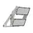 Ledvance Proiettore LED Max Radial 45 Aluminium Grigio 900W 171500lm 45D - 730 Luce Calda -  | IP66 - Simmetrico