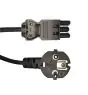 Noxion GST-Compatibile Cavo di alimentazione - Femmina + Schuko Europlug - Nero 1.5m - 3 pole 0.75mm2