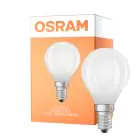 Osram LED Classic LED E14 Pera Filamento Ghiaccio 1.2W 255lm - 840 Bianco Freddo | Sostitutiva 25W
