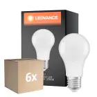 Confezione Multipack 6x Ledvance Classic LED E27 Pera Ghiaccio 10W 1055lm - 827 Bianco Molto Caldo | Dimmerabile - Sostitua 75W