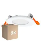 Confezione Multipack 6x Ledvance Downlight LED Slim Recess Bianca 4.5W 240lm 110D - 840 Bianco Freddo | 85mm - Ritaglio 72mm